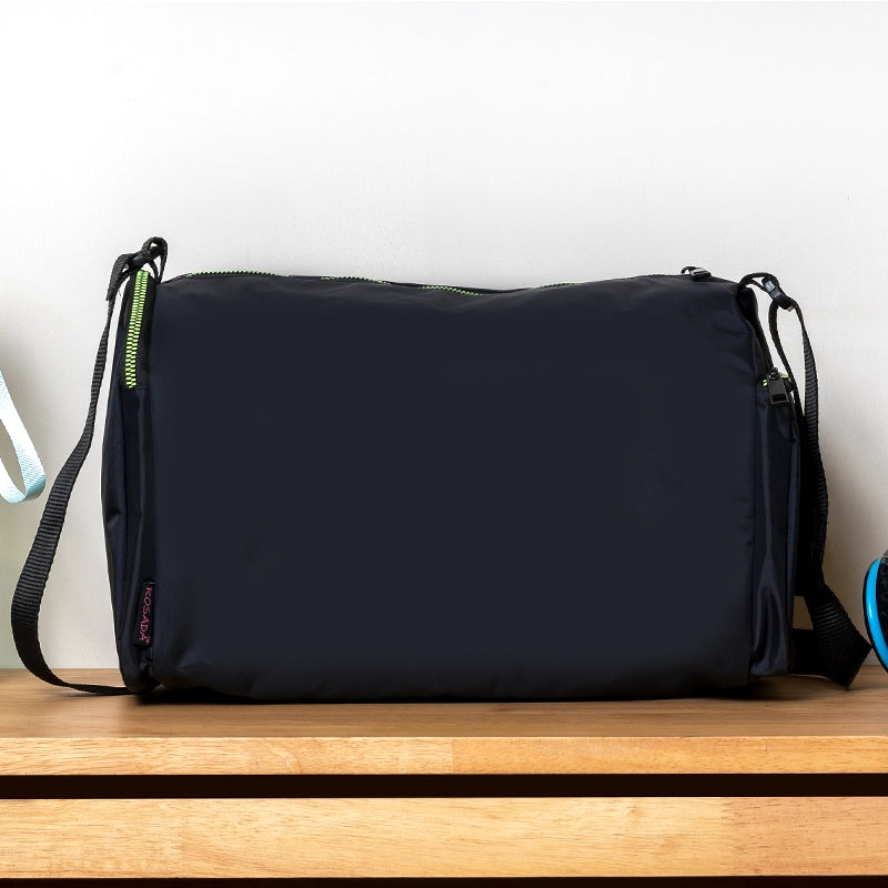 Black Sports Duffle Bag - Back View 2