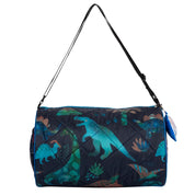 Blue Dino Duffle Bag - Back View