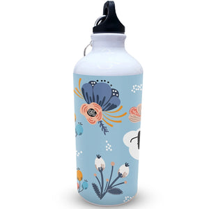 Cap Alu Sipper Bottle (600ml) - Blue Floral