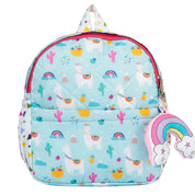 Blue Llama Backpack - Front View