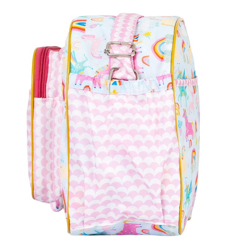 Blue Unicorn Baby Diaper Bag - Site View 2