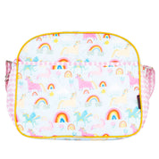 Blue Unicorn Baby Diaper Bag - Back View