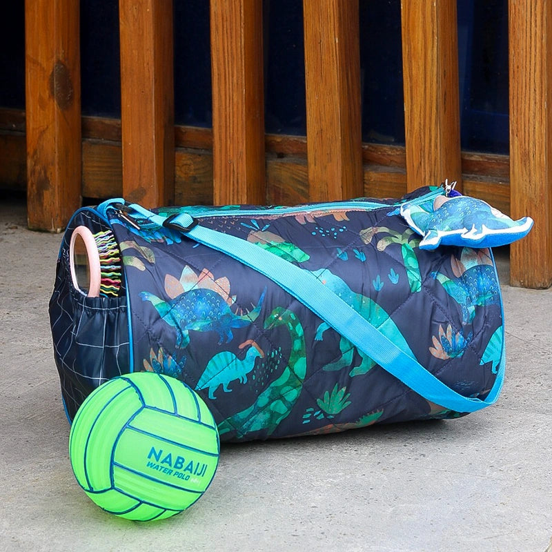 Blue Dino Duffle Bag