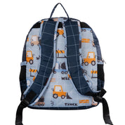 Blue Truck School Bag - Back View