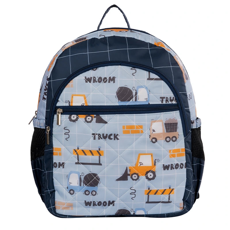 Blue Truck School Bag - Front View 