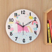 Blue Unicorn Clock