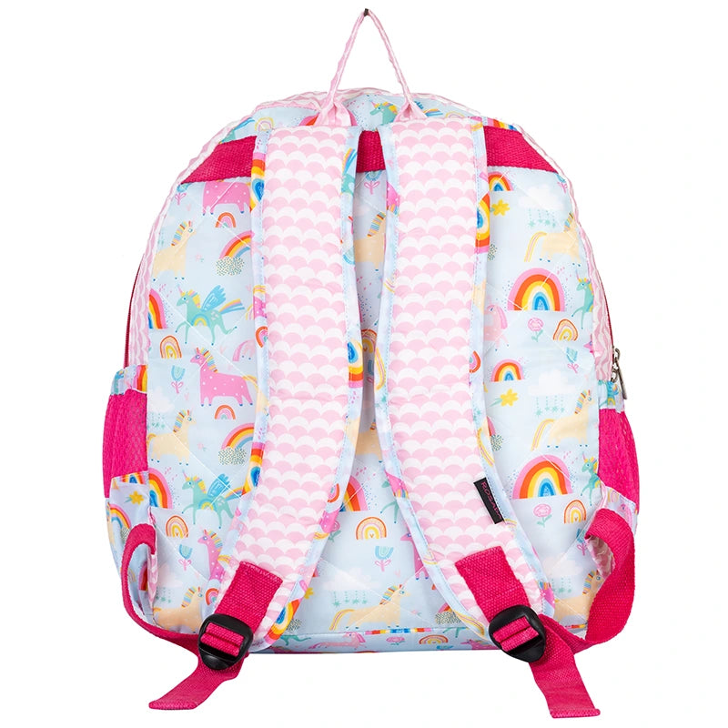 Blue Unicorn School Bag - Back View