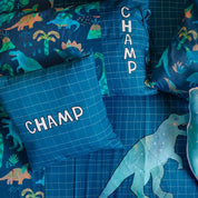 Blue Dino Animals Kids Bedding Items