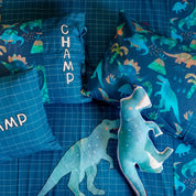 Blue Dino Animals Kids Bedding Items