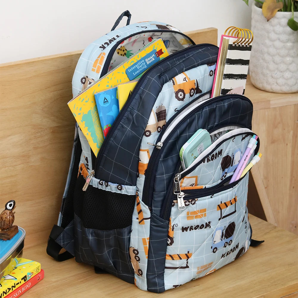 Blue Truck School Bag