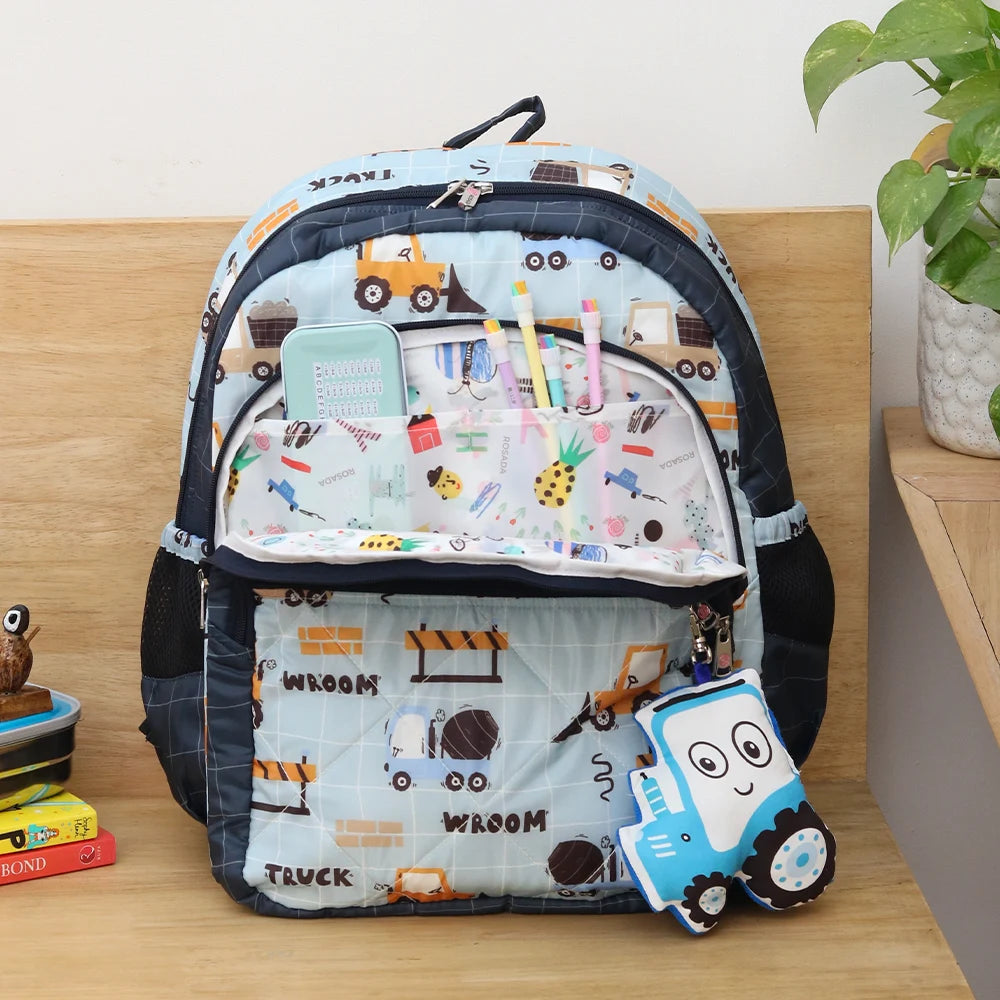 Blue Truck School Bag