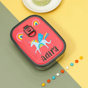 Blue Unicorn Steel Lunch Box