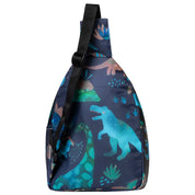 Blue Dino Front Sling Bag