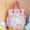 Blue unicorn Diaper Backpack - Close-up of Blue unicorn Logo on Baby Diaper Backpack 2