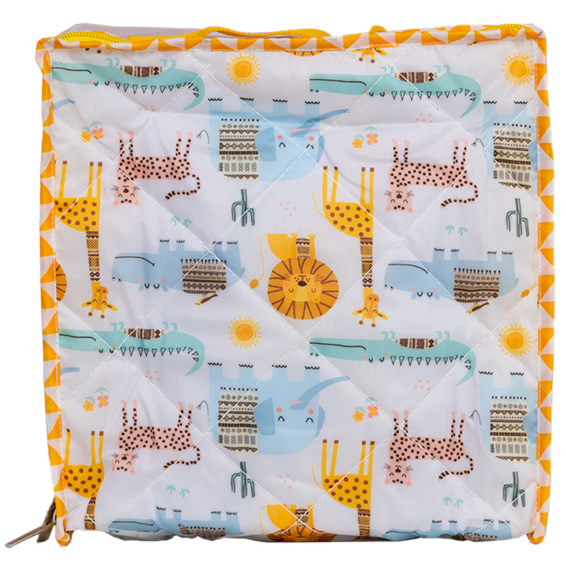 Box Pouch [8x8]" - Safari Animal