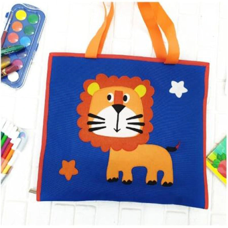 Lion Blue Art Bag - Front View