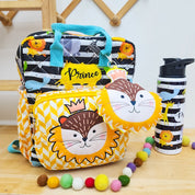 Black White Animals Box Backpack - Front View 