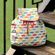 Canvas Colorful Mustache Rucksack Bag