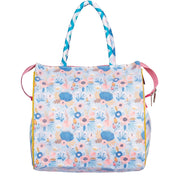 Blue Floral Tote Bag