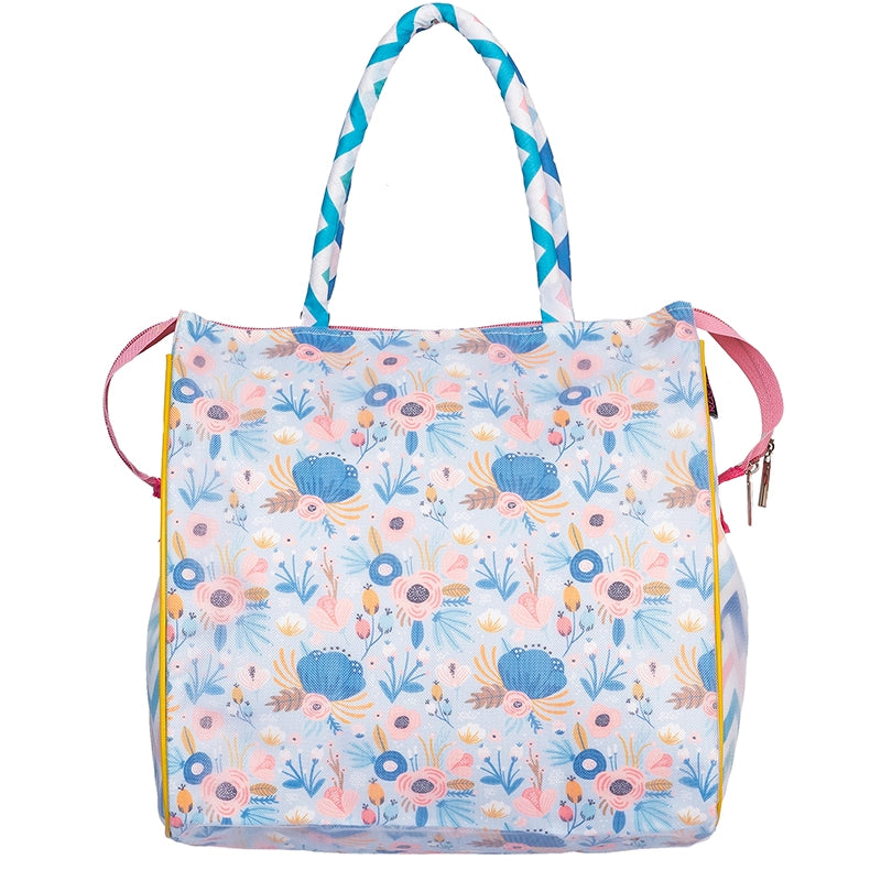 Blue Floral Tote Bag