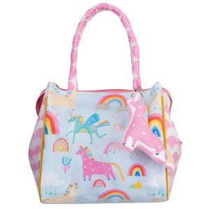 Blue Unicorn Tote Bag - Front View