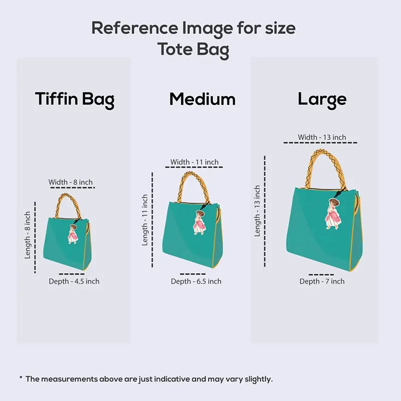 Starlet Print Tote Bag - Product Size View