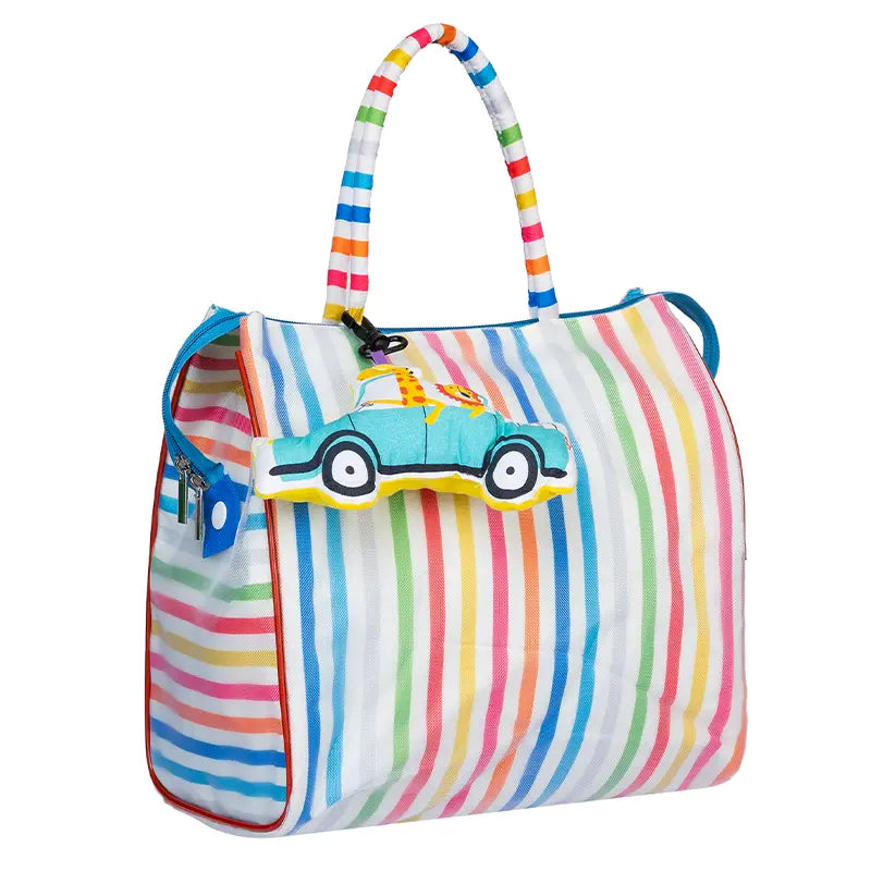 Stripes Cars Tote Bag