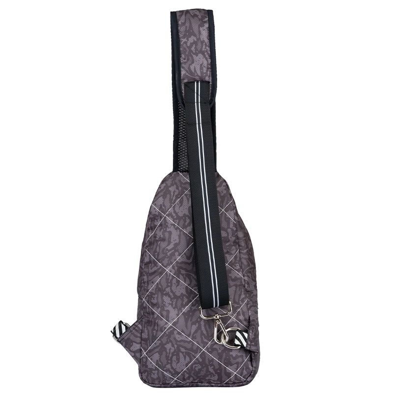 Black Camo Cross-Body Bag - Back view