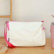 White Pink Sports Duffle Bag