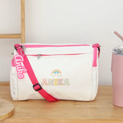 White Pink Sports Duffle Bag