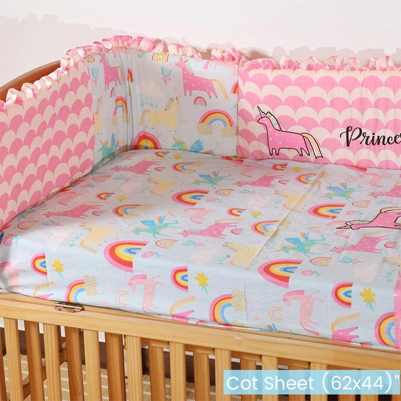 Blue Unicorn Baby Bedding Items