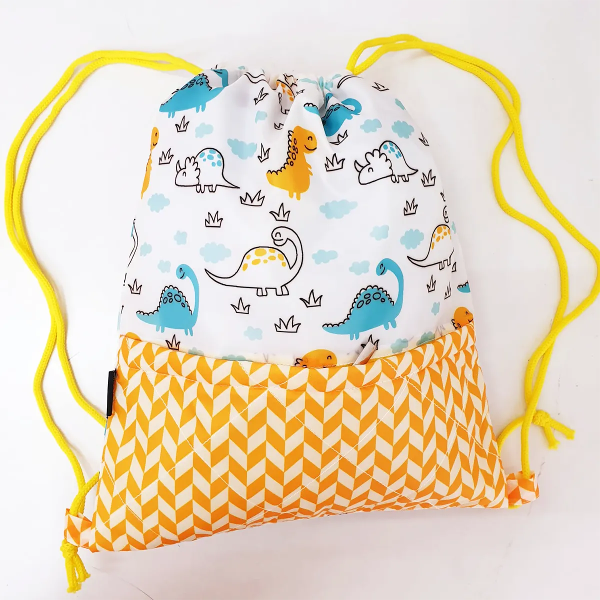 Dinosaur Drawstring Bag - Front View