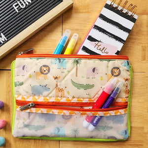 Double Zip Pencil Pouch