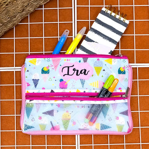 Double Zip Pencil Pouch