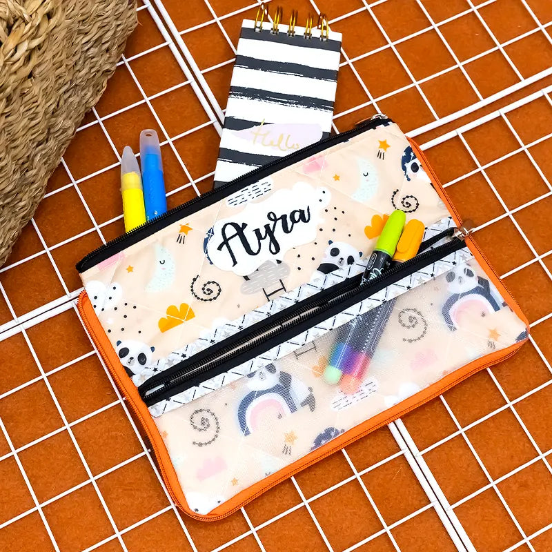 Double Zip Pencil Pouch