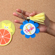 Set of 6 Personalized Flower Keychain