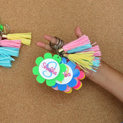 Set of 6 Personalized Flower Keychain