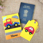 Excavator Felt Passport Cover & Luggage Tag