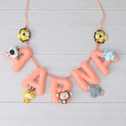 Baby Animal Peach Name Bunting