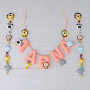 Baby Animal Peach Name Bunting