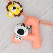 Baby Animal Peach Name Bunting