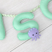 Underwater Cyan Name Bunting