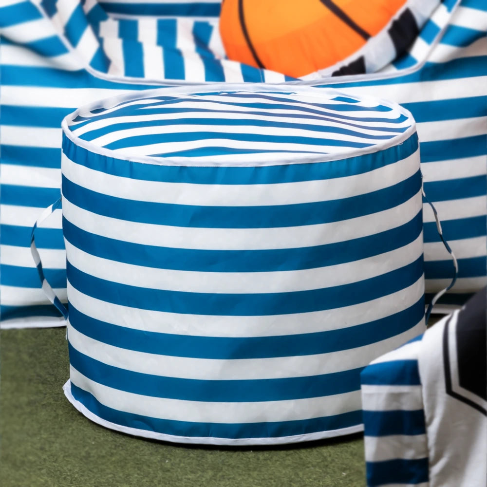 Blue Stripes Pouffe