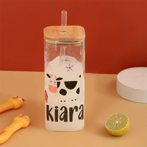 Farm Animal Glass Jar