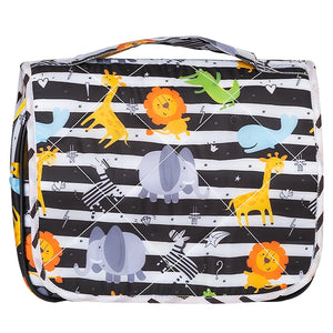 Foldable Travel Kit - Black White Animals