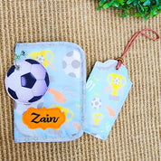 Football Champ Print Passport Cover & Luggage Tag