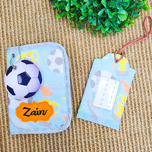 Football Champ Print Passport Cover & Luggage Tag