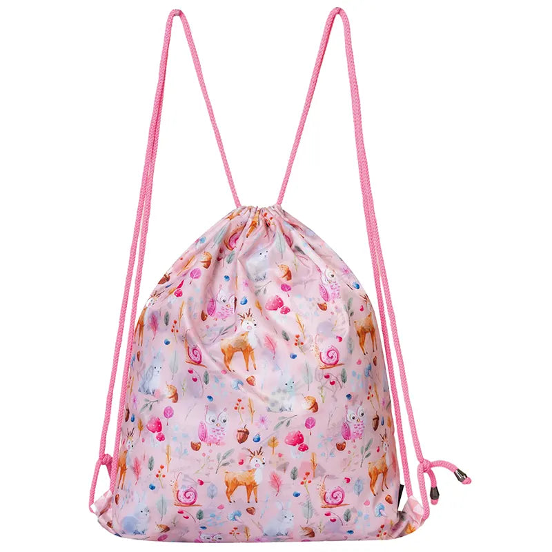 Forest Deer Drawstring Bag