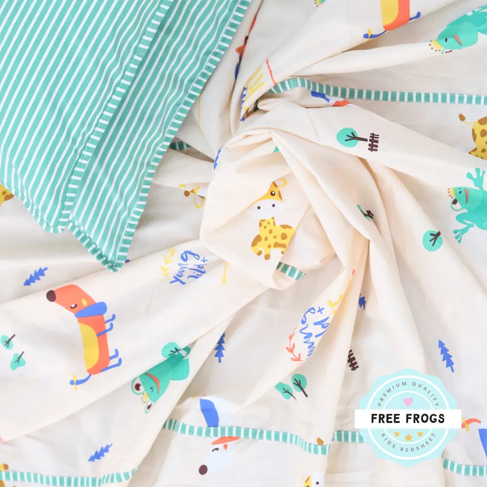 Free Frogs Bedsheet