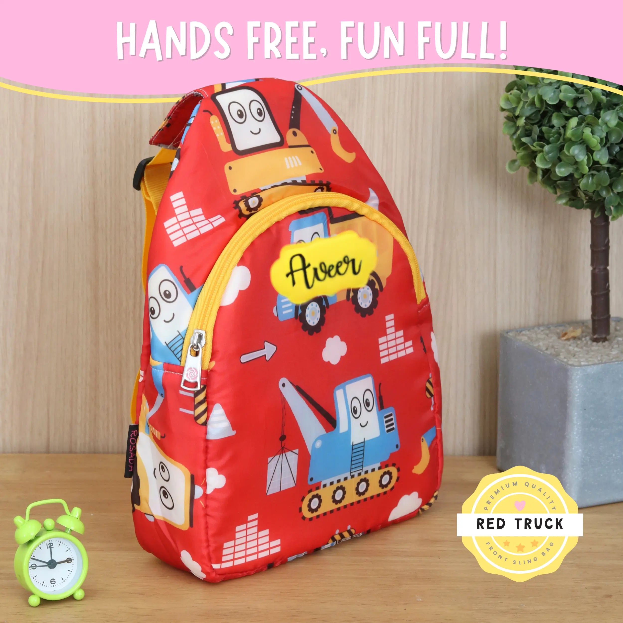 Red Truck Front Sling Bag